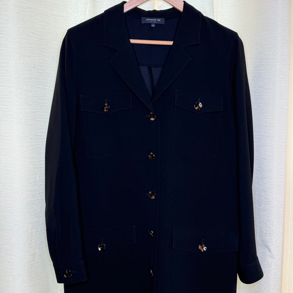Lafayette 148 Black Blazer Dress size large - Picture 4 of 7